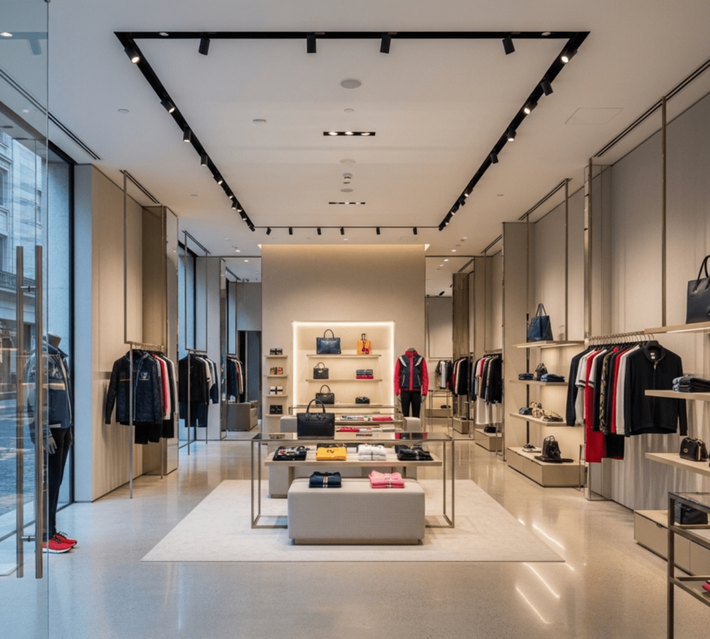 profesionally cleaned retail luxury store